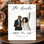 Moderne Drink zijn op ons kalligrafie script foto Poster