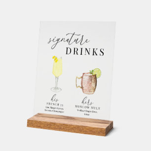 Moderne Drinken voor de ondertekening van Waterver Acryl Bord