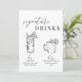 Moderne Drinken voor zwarte en witte handtekeninge (Staand voorkant)