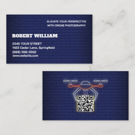 Moderne Drone QR Code Professionele UAV-fotografi Visitekaartje