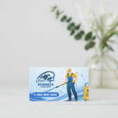 Moderne druk wassen macht wassen huis schoonmaken afsprakenkaartje (Staand voorkant)