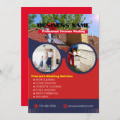 Moderne drukwasbrochures kaart (Voorkant / Achterkant)