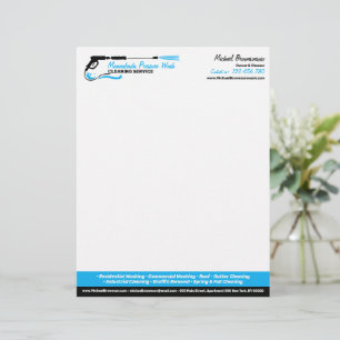Moderne drukwaspro Power House-reiniging Briefhoofd