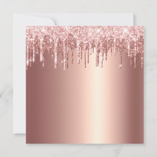 Moderne druppelende roze gouden babyshower mama-in kaart (Achterkant)