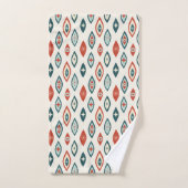 Moderne du milieu du siècle Formes atomiques Rouge (Serviette à main)