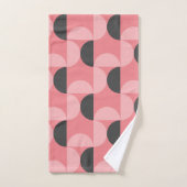 Moderne du milieu du siècle rose et gris (Serviette à main)