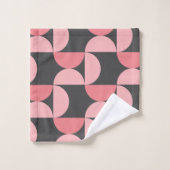 Moderne du milieu du siècle rose et gris (Gant de toilette)