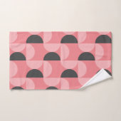 Moderne du milieu du siècle rose et gris (Serviette à main)