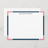 Moderne dubbele grens persoonlijk notitiekaartje (Voorkant / Achterkant)