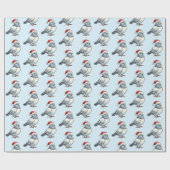 Moderne Duif Kerstman Kerstmis Cadeaupapier (Vlak)