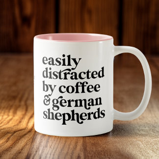 Moderne Duitse Herdershond Op Maat Tweekleurige Koffiemok