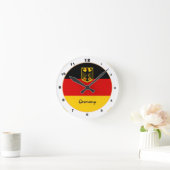 Moderne Duitse vlag & Duitse thuis/ontwerp Ronde Klok (Huis)