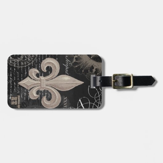 moderne  duitse vloour de lis bagagelabel (Voorkant horizontaal)