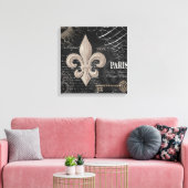 moderne  duitse vloour de lis canvas afdruk (Insitu (Woonkamer))