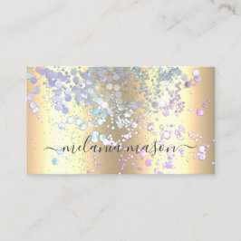 Moderne, dunne Glitter Metallic Gold Makeup arties Visitekaartje