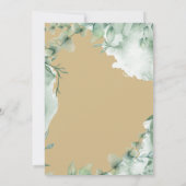 moderne dusky beige periwinkle Faire-part de maria (Dos)