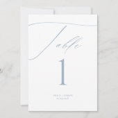 Moderne Dusty Blue Trouwtafelnummers (Voorkant)