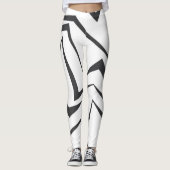 Moderne, dynamische, eenvoudige, gedurfde abstract leggings (Voorkant)