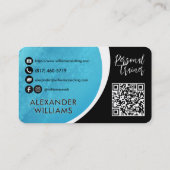 Moderne dynamische QRcode Personal Trainer Fitness Visitekaartje (Achterkant)