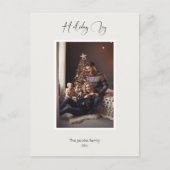 Moderne e-legant-feestdag - Joy Script-foto Briefkaart (Voorkant)