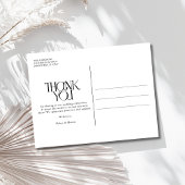 Moderne e-legant foto bruiloft Hartelijk dank Briefkaart