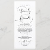 Moderne e-legant, plaatsinstelling Hartelijk dank Programma (Voorkant)