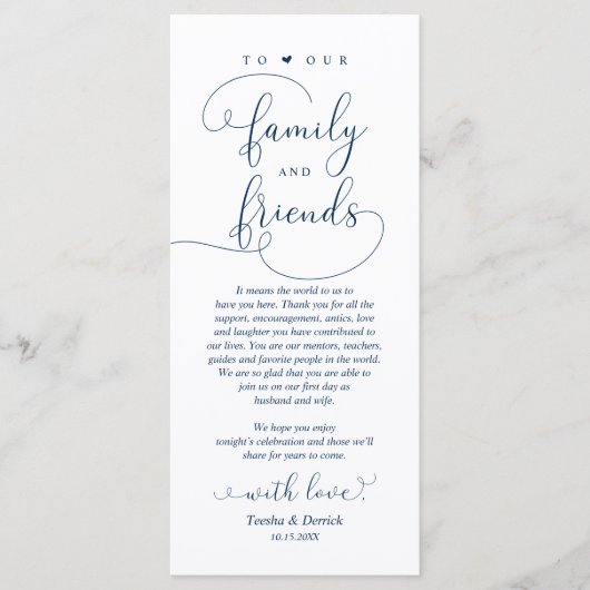 Moderne e-legant, plaatsinstelling Hartelijk dank Programma (Voorkant)