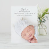 Moderne e legant script 2 foto overlay Stats ter g Aankondiging (Staand voorkant)