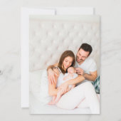 Moderne e legant script 2 foto overlay Stats ter g Aankondiging (Achterkant)