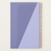 Moderne e-legant script Eenvoudige Paarse jaarnaam Planner (Achterkant)