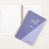 Moderne e-legant script Eenvoudige Paarse jaarnaam Planner (Display)