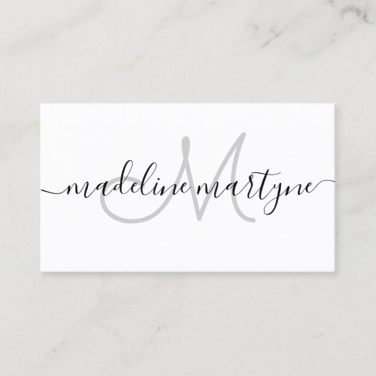 Moderne e legant Signature Script Moderne QR Code Visitekaartje (Voorkant)