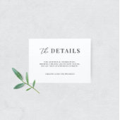 Moderne e legant Weddenschap-kaart voor details Informatiekaartje
