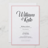Moderne e Simple Wedding Invitation Kaart (Voorkant / Achterkant)