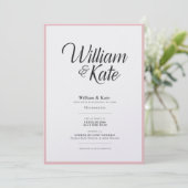 Moderne e Simple Wedding Invitation Kaart (Staand voorkant)