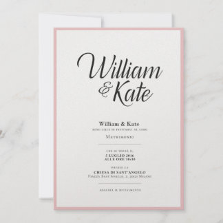 Moderne e Simple Wedding Invitation Kaart