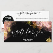 Moderne Earth Tones Certificate Cadeaukaart Voeg L (Voorkant / Achterkant)