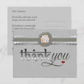 Moderne Eastern Love Fusion Dank je Briefkaart (Voorkant / Achterkant)