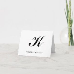 Moderne eBay Monogram Business - Hartelijk dank Notitiekaartje