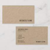 Moderne echte Kraft papier professionele Sjabloon Visitekaartje (Voorkant / Achterkant)