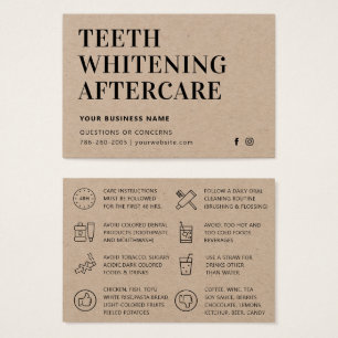 Moderne Eco Kraft Teeth Whitening Aftercare Kaart