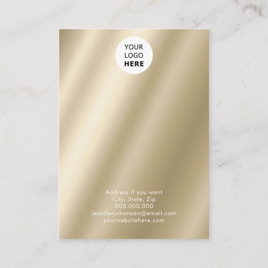 Moderne edelstenen voor metalen sieraden visitekaartje (Achterkant)