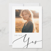 Moderne Edgy Foto Bruidsdouche uitnodiging (Voorkant)