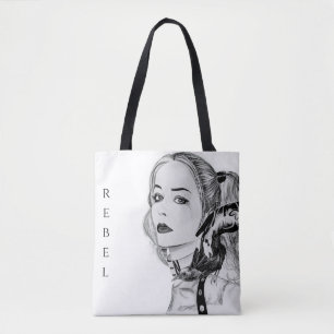 Moderne Edgy Punk Meisje & Raven Rebellentas Draagtas