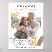 Moderne Edgy repetitie kalligrafie BBQ & brouwsels Poster (Voorkant)