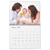 Moderne Editable Name Jaar Aangepaste foto Kalender (Feb 2027)