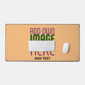 MODERNE ÉDITABLE PEACH ORANGE IMAGE MODÈLE TEXTE (Clavier et souris)