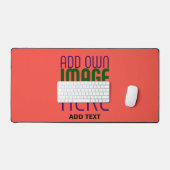MODERNE ÉDITABLE ROUGE ORANGE MODÈLE TEXTE D'IMAGE (Clavier et souris)