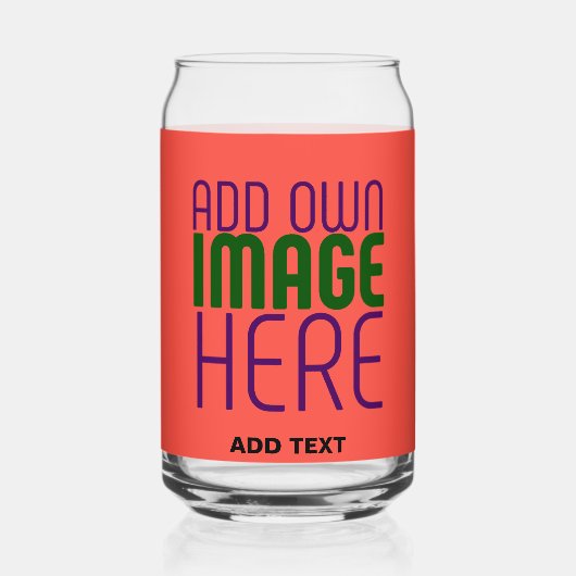 MODERNE ÉDITABLE ROUGE ORANGE MODÈLE TEXTE D'IMAGE (Recto)