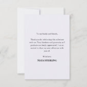 Moderne Editoriële Script Multi-Foto Afstudeercere Bedankkaart (Achterkant)